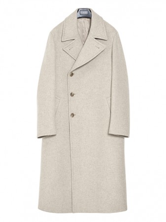 LIGHT MELTON DOUBLE COAT - OATMEAL BEIGE]